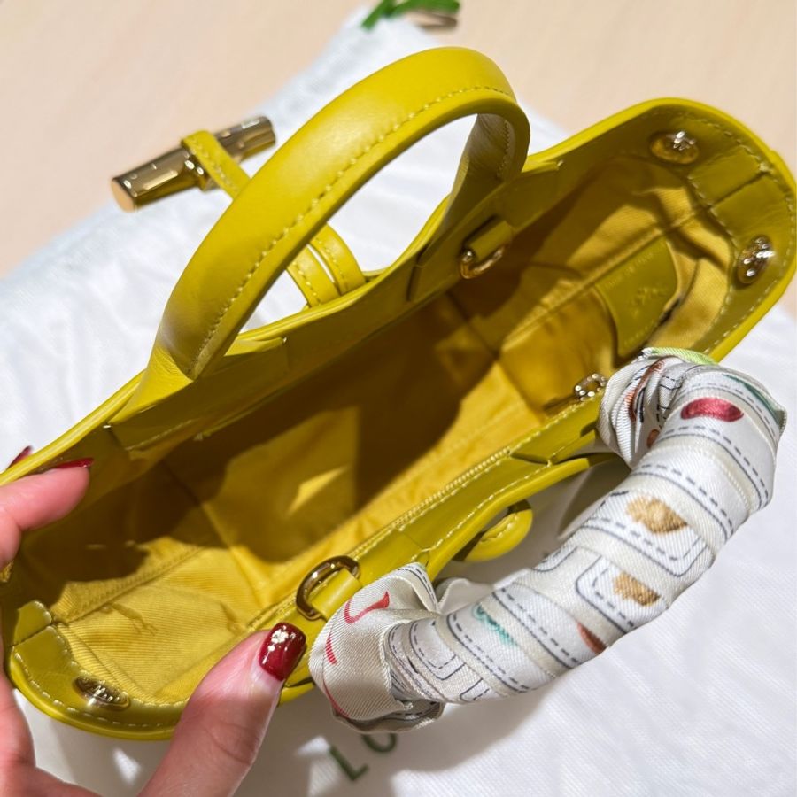 全新-Longchamp Roseau 真皮迷你托特包-13