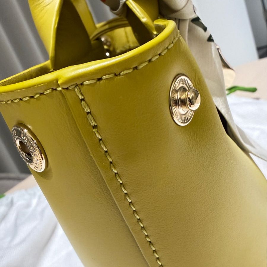 全新-Longchamp Roseau 真皮迷你托特包-14