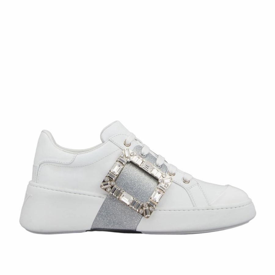Roger Vivier 女士 Viv Skate系帶休閒運動鞋34 34.5 35 35.5 36 36.5 37 37.5 38 38.5 39 39.5 40 40.5 41 41.5 42碼跟高: 4.5cm-0