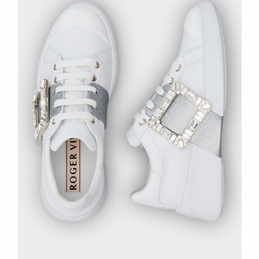 Roger Vivier 女士 Viv Skate系帶休閒運動鞋34 34.5 35 35.5 36 36.5 37 37.5 38 38.5 39 39.5 40 40.5 41 41.5 42碼跟高: 4.5cm-3