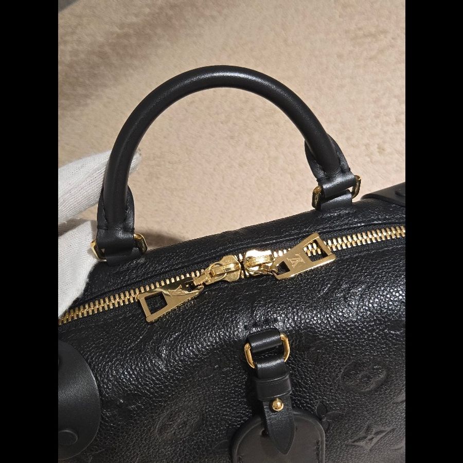 LV 路易威登 Louis Vuitton Petite Malle Souple 黑壓紋 軟皮小硬箱 雙背帶 復古箱包 🈶自費真品鑑定證書-22