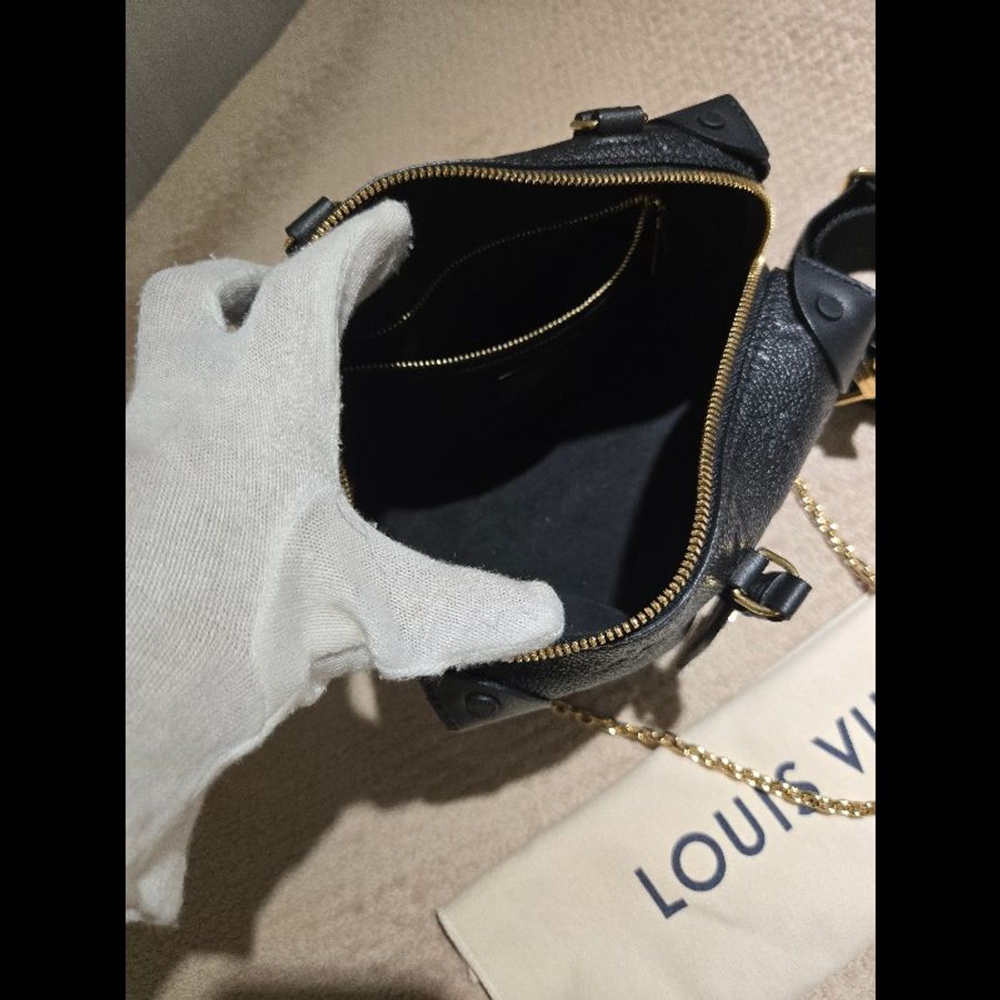 LV 路易威登 Louis Vuitton Petite Malle Souple 黑壓紋 軟皮小硬箱 雙背帶 復古箱包 🈶自費真品鑑定證書-24