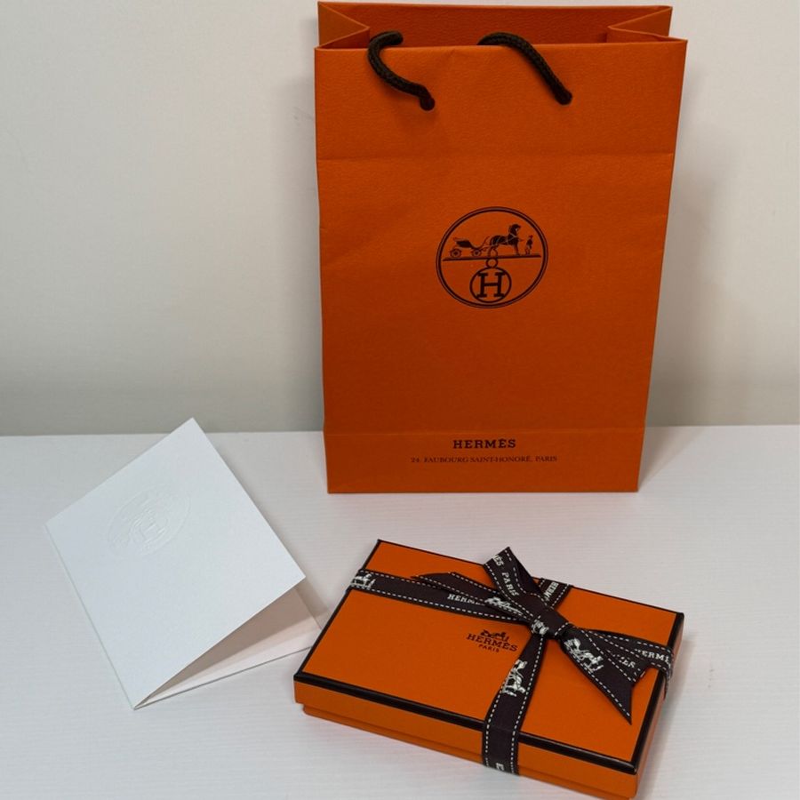 全新降售❤️Hermes Calvi Duo 經典大象灰/卡片零錢包-14