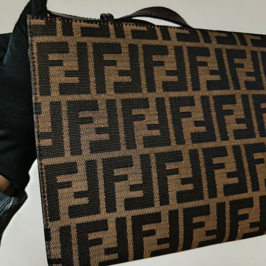 【8成新】㊣✨FENDI✨芬迪 FF 老花 皮革 兩用 郵差包 手提包 肩背包 斜背包/雙F/二手包/二手精品/保證正品-19