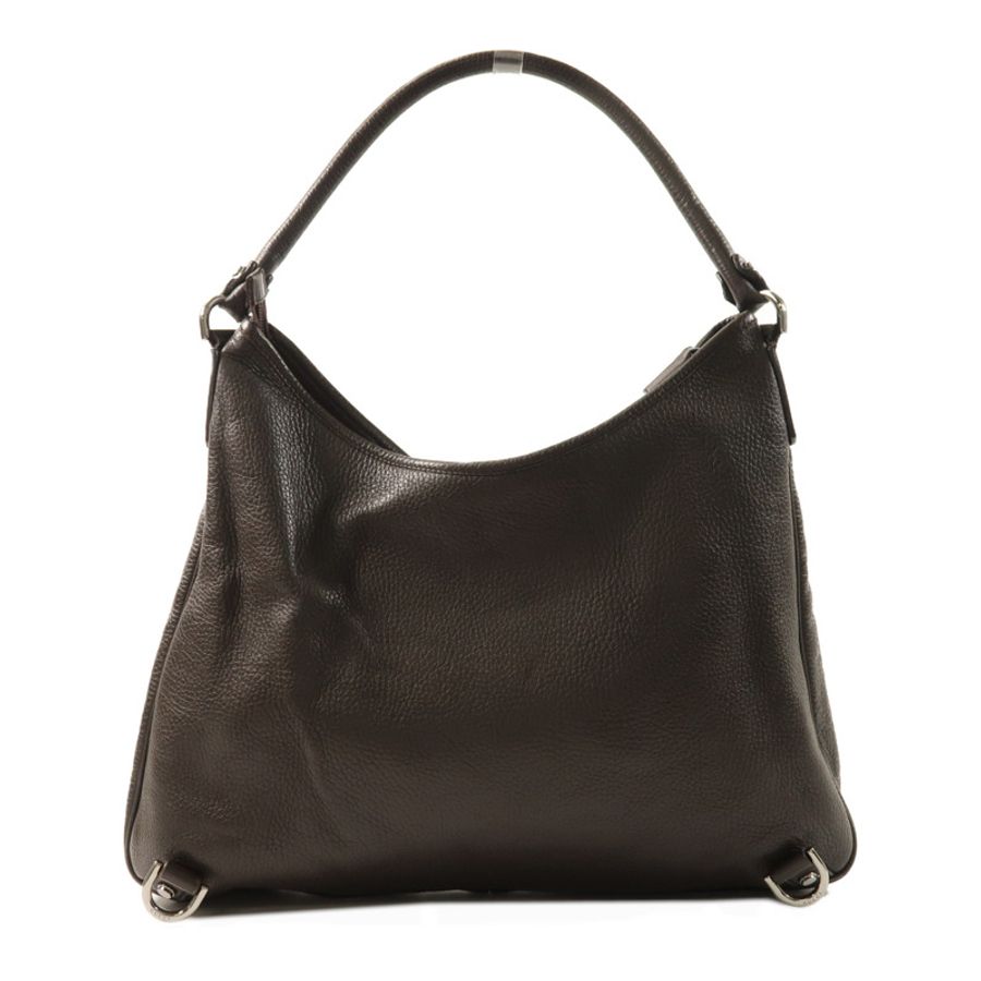 GUCCI 牛皮皮革Shoulder Bag銀扣肩背袋-1