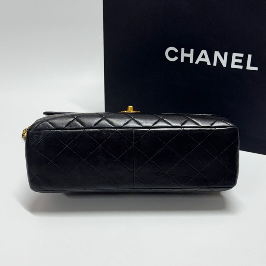 【雙面CF超稀有】 Chanel CF30 Jumbo 黑金羊皮 (專櫃396,500)-9