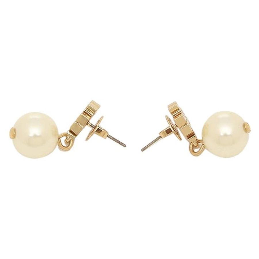 【TORY BURCH】雙T珍珠耳環-白色-2