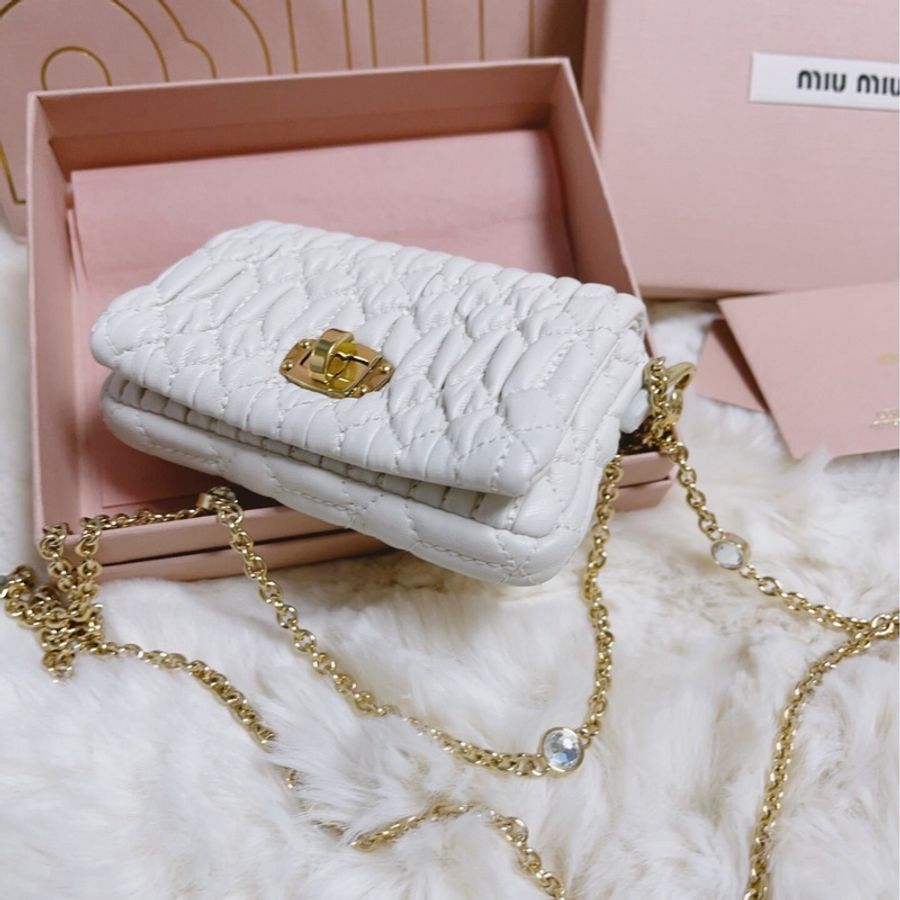 【全新 ✨ 全網最甜價!】Miu Miu 包是鏈條包 Woc 接近全新 Full Set(下單前先詢問庫存❗️)-5