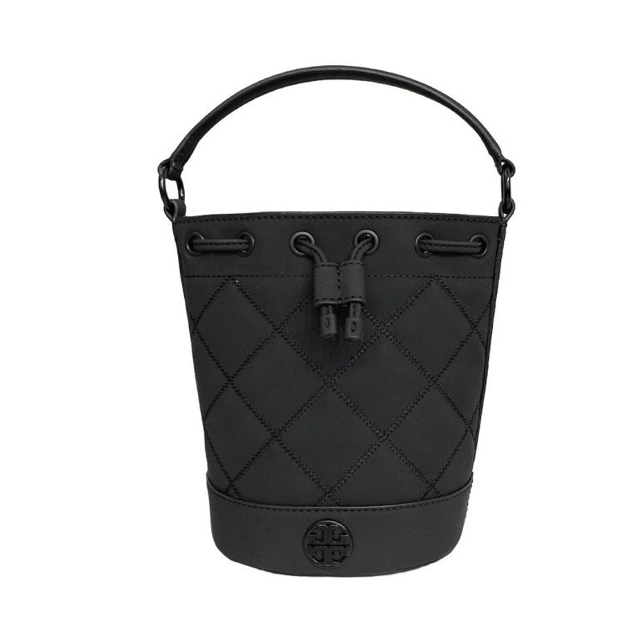 【TORY BURCH】霧面菱格紋兩用水統包-黑-2