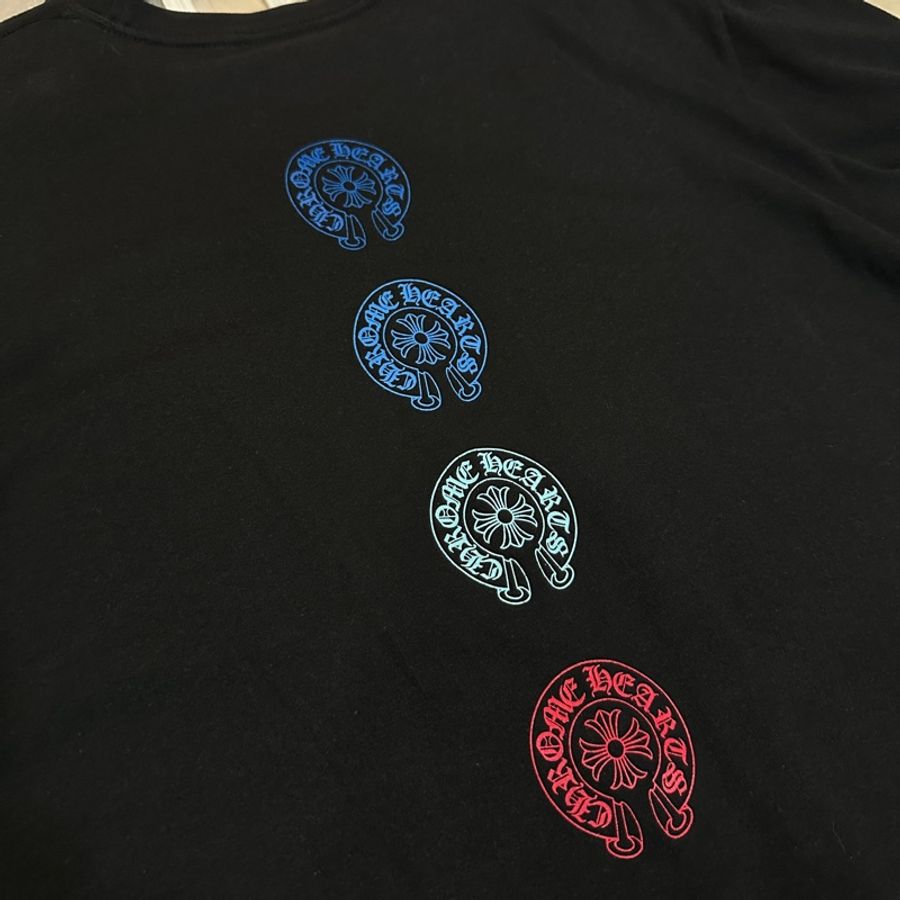 克羅心 chrome hearts 馬蹄 彩色 logo 短袖-1