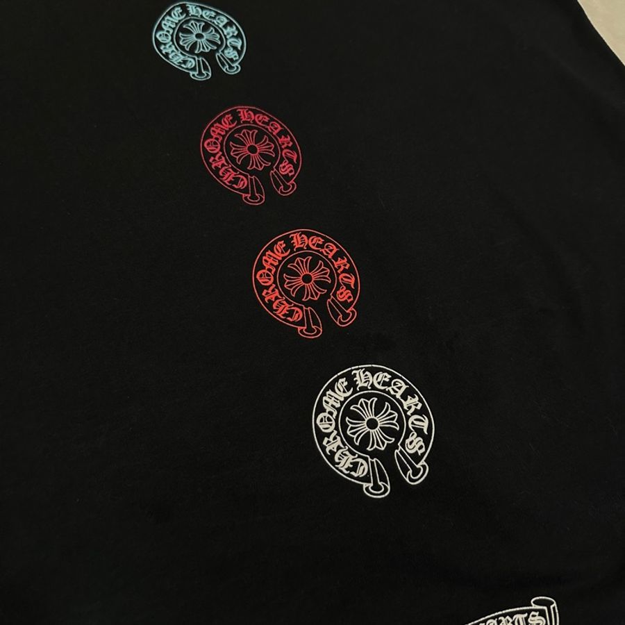 克羅心 chrome hearts 馬蹄 彩色 logo 短袖-2