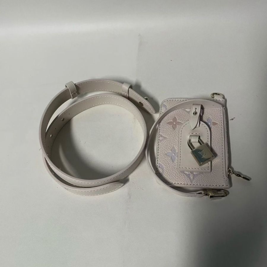 Lv夢幻紫漸變All in BB水桶包芯片 牛皮18*16*12 全新配件齊全-8