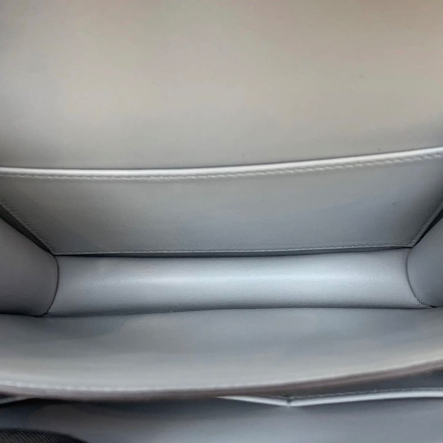 Hermes 康康19 8u冰川藍 19*15*5 全新配件購證塵袋鏡子盒子-2