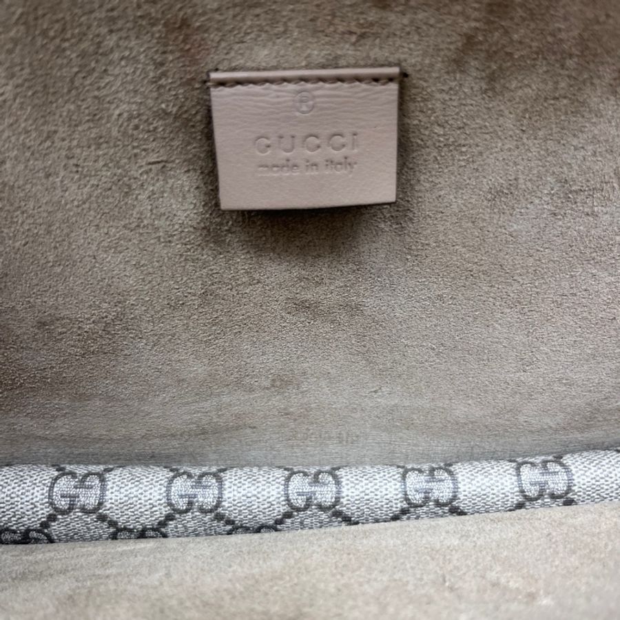 GUCCI 老花駝色中號酒神鏈條包 尺寸28*17-8