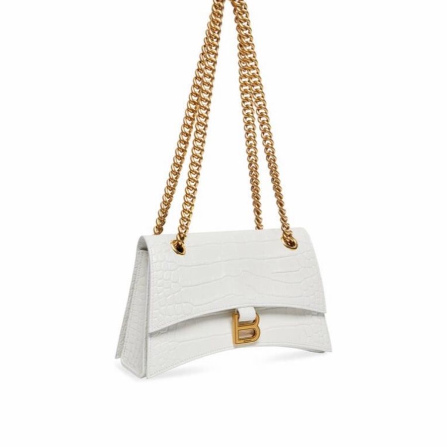 Balenciaga 女士 CRUSH 小號壓紋鏈帶單肩包均碼碼小號、24.9cm*7.9cm*15cm-4