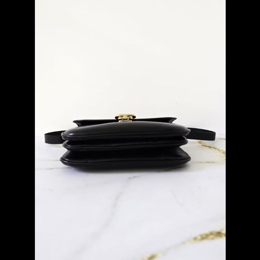 【LA LUNE】稀有中古包 Celine黑金凱旋門翻蓋包 單肩包 側背包 古董包 二手-1