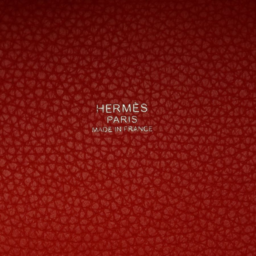 HERMES Clemence皮革Picotin PM銀扣手挽袋Rose Mexico/Rouge de Coeur-7