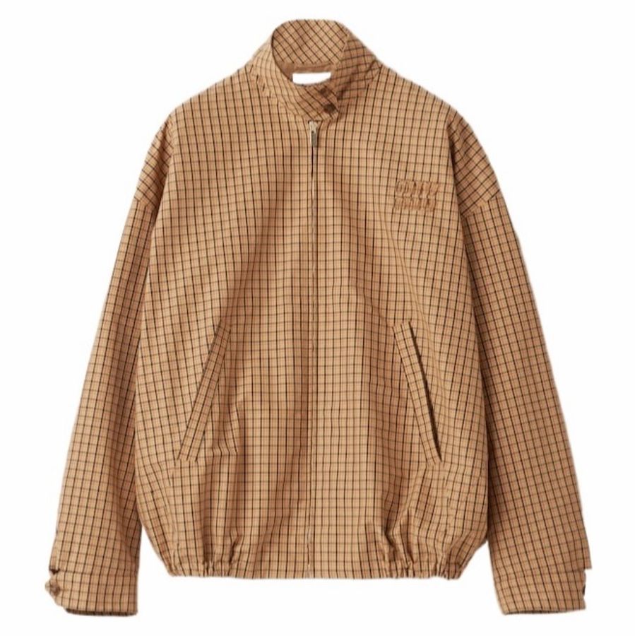 Miu Miu 女士 格紋休閒夾克IT-36 IT-38 IT-40碼模特身高177CM,穿著38碼-0