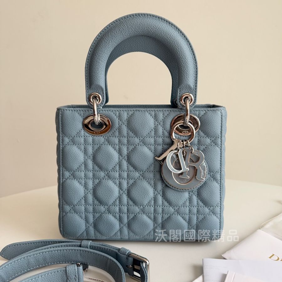 Lady Dior 黛紀包 小型包款 莫蘭迪藍-16