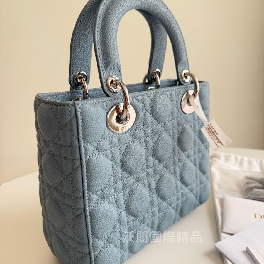 Lady Dior 黛紀包 小型包款 莫蘭迪藍-17