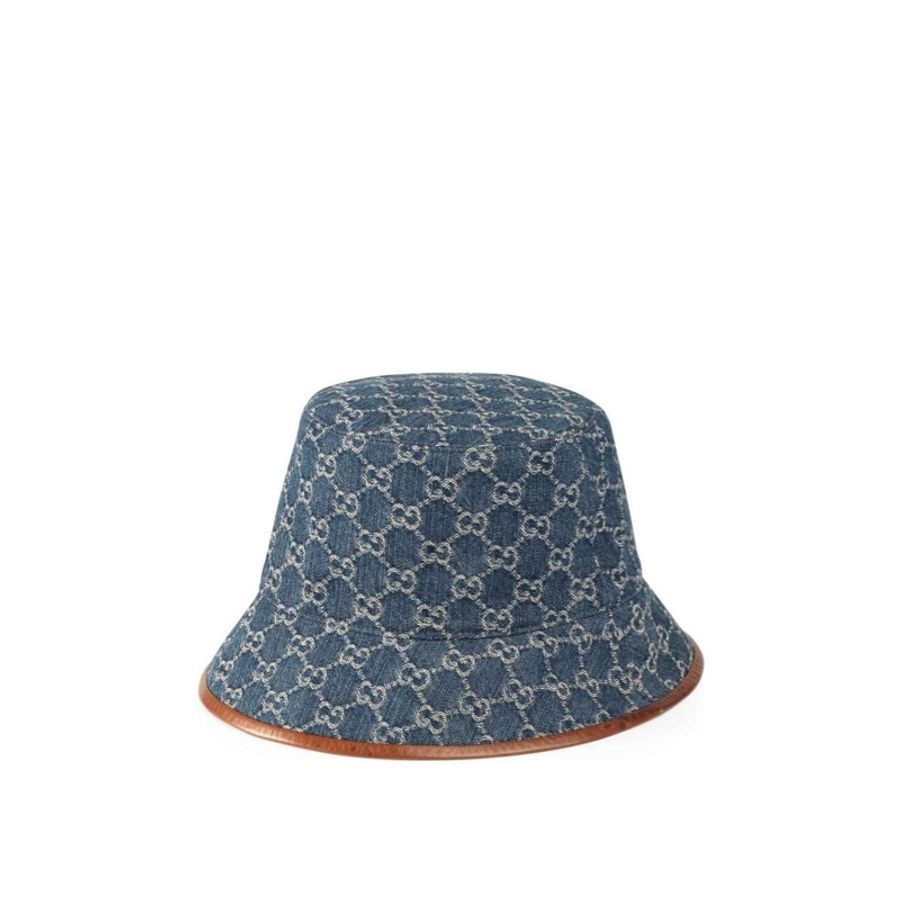 Gucci 男女同款 GG Denim系列GG帆布漁夫帽S M L XL碼-3