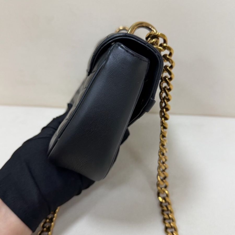 LV NEW WAVE 黑色金扣 手提斜背屁股包 20*14 98新配件塵袋-4