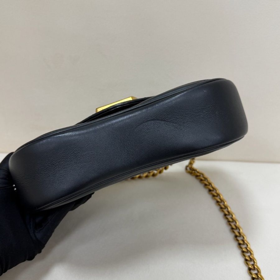 LV NEW WAVE 黑色金扣 手提斜背屁股包 20*14 98新配件塵袋-5