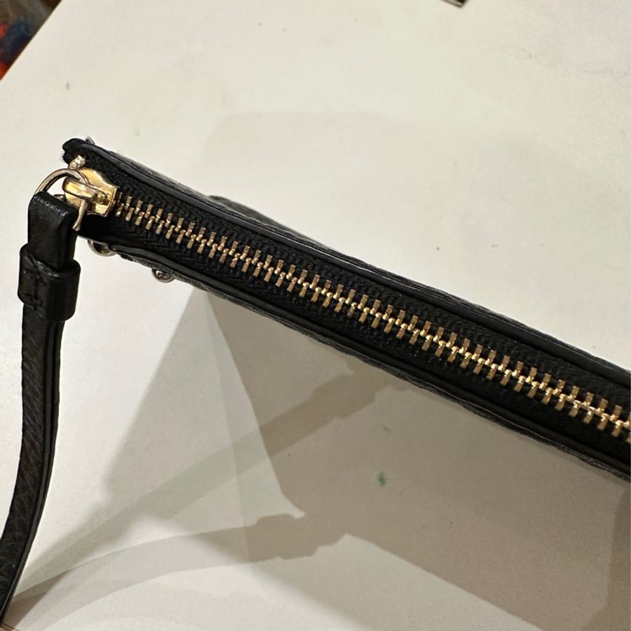 Kate spade 黑色牛皮手拿包-20