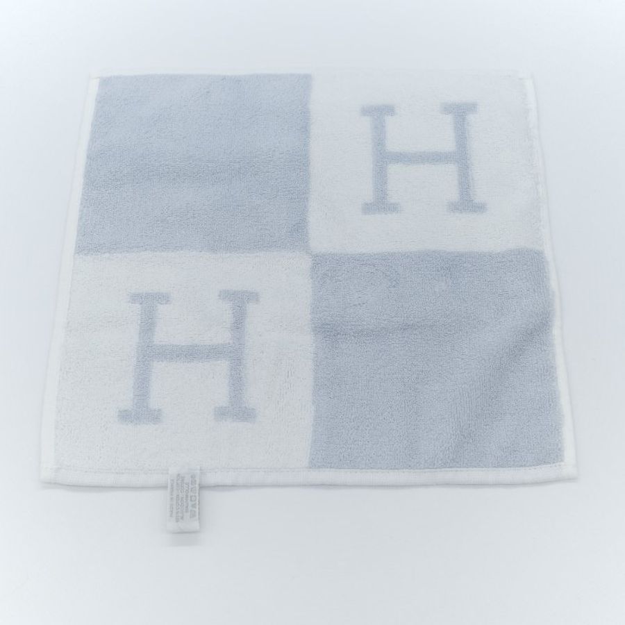 Hermès 愛馬仕 Avalon 淺藍色 純棉 手帕 小方巾-2
