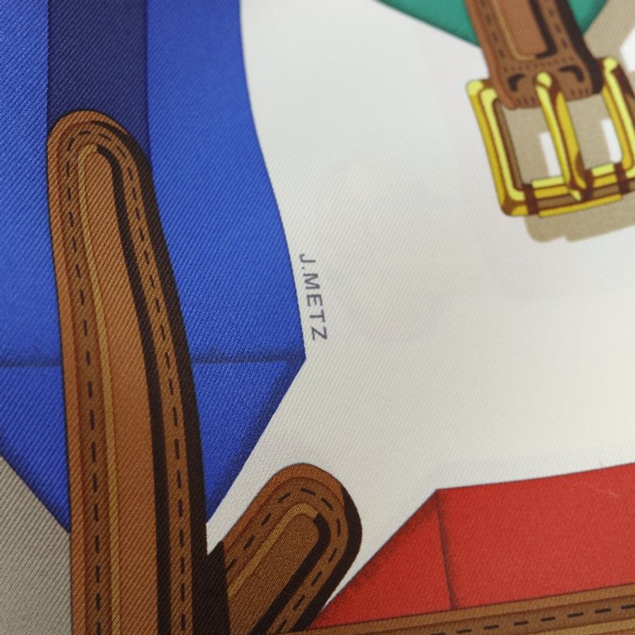官網在售23,500(吊牌在♥️可送禮)Hermès 愛馬仕Les Sangles Forever 永恆的帶扣 絲絨斜紋 真絲方巾-8