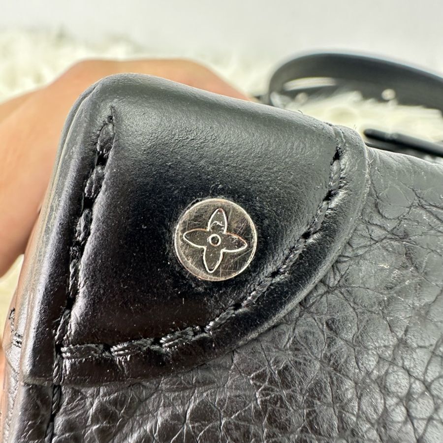 LV 黑色真皮壓紋 Steamer 晶片款-8