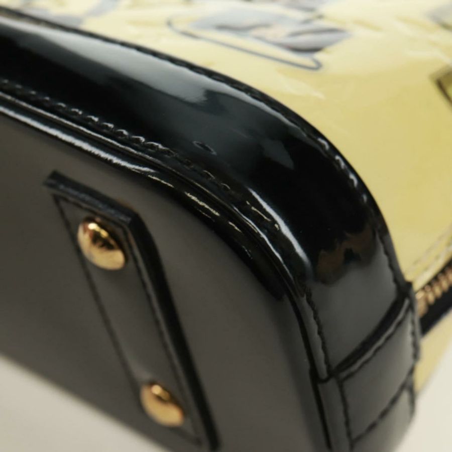 【日本直送】路易威登 Vernis 貼紙印花 Alma PM 手提包 白色 M50466 LV 正品 171697V-12
