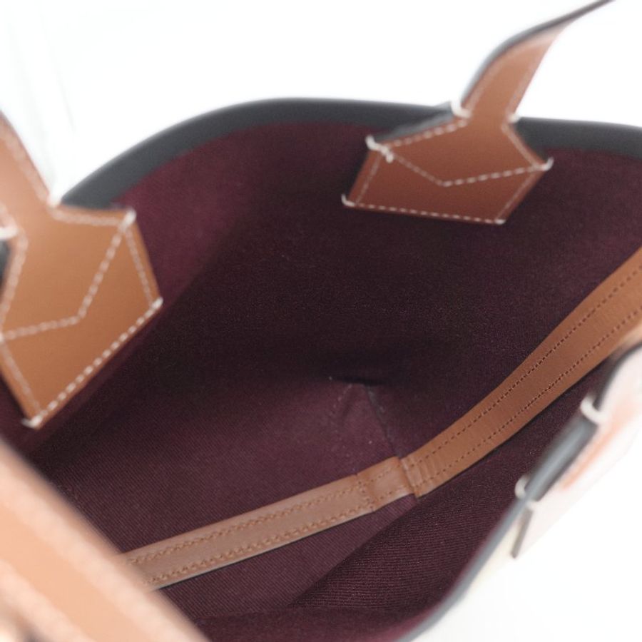 Burberry 巴寶莉 經典格紋 London 典藏米色 帆布 迷你 托特包 手提包 肩背包-11