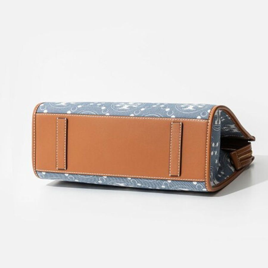 【TORY BURCH】老花丹寧托套包-牛仔藍-2
