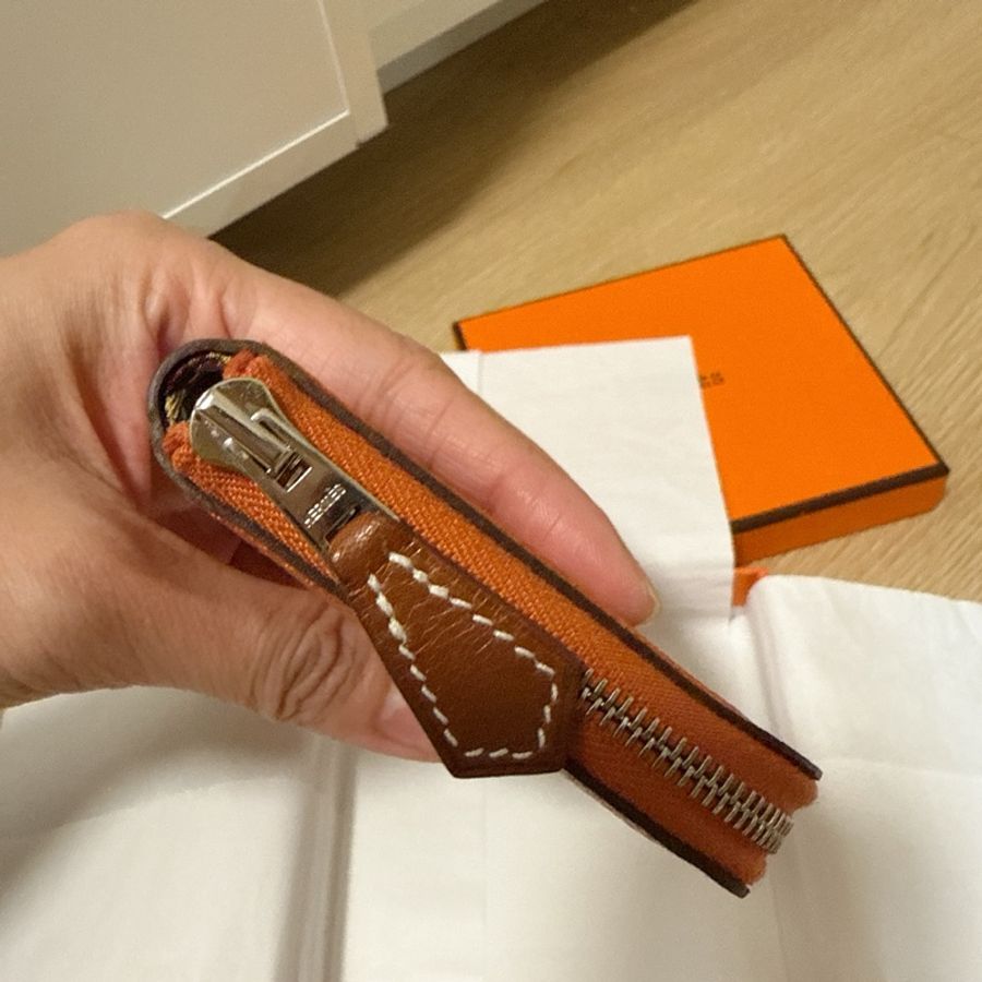 全新愛馬仕hermes 絲巾短夾錢包 稀有色-6