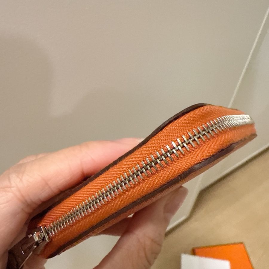 全新愛馬仕hermes 絲巾短夾錢包 稀有色-9