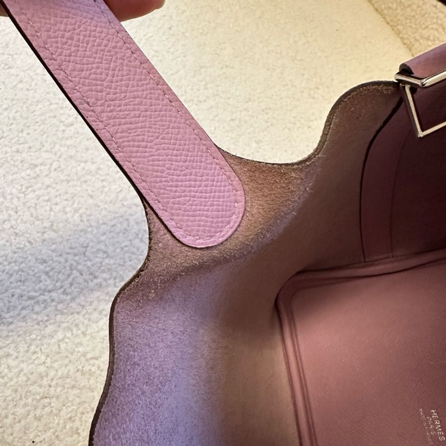 Hermes/愛馬仕 Picotin 18 菜籃子,限量編織手柄設計,配色為超仙氣的X9錦葵紫,搭配優雅銀扣-9