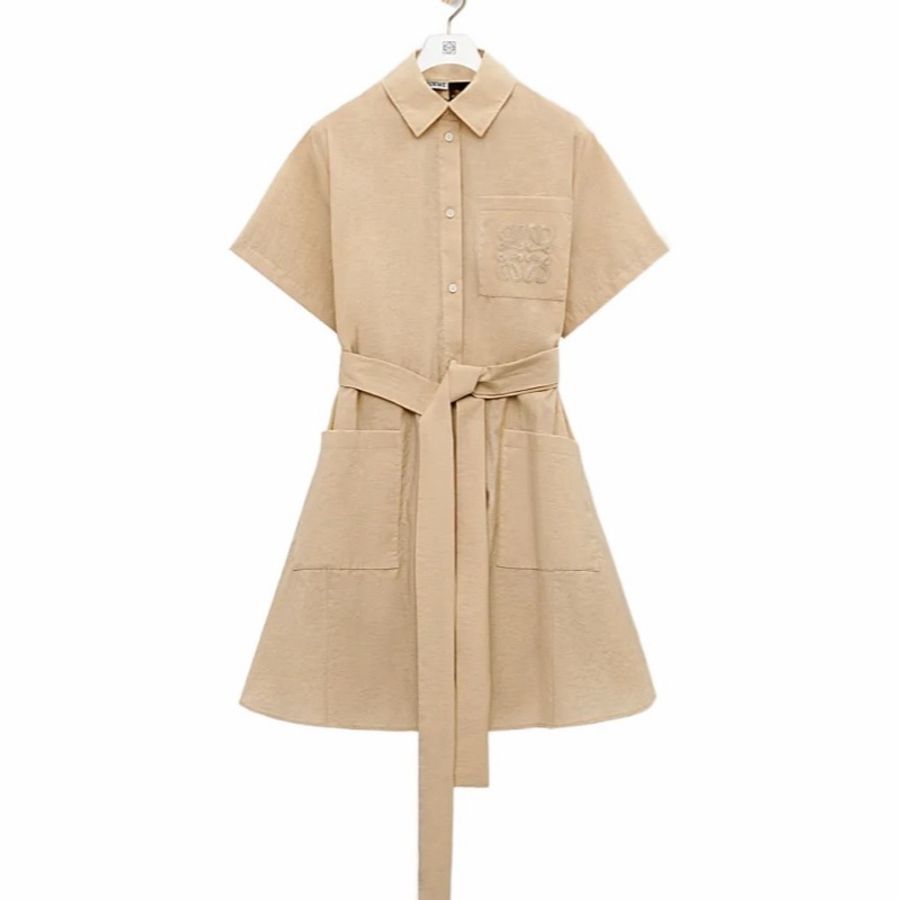 Loewe 女士 短袖連衣裙F38 FR-34 FR-36 FR-38 FR-40碼-0