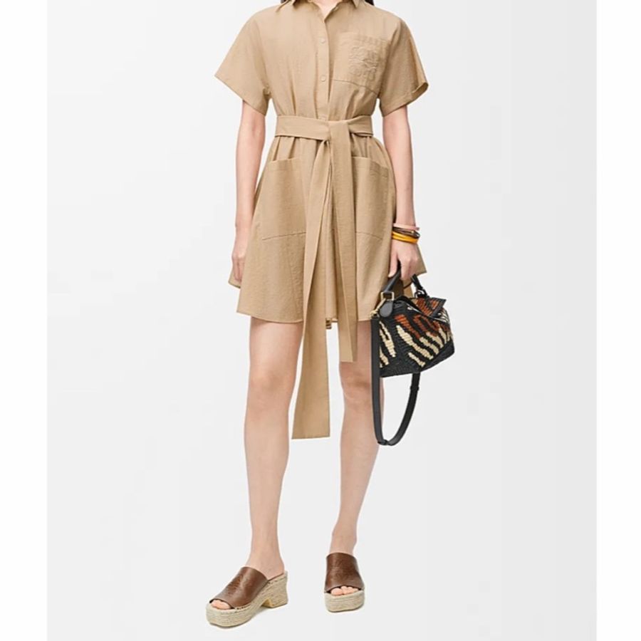 Loewe 女士 短袖連衣裙F38 FR-34 FR-36 FR-38 FR-40碼-4