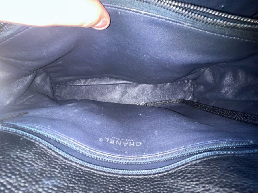 【一次擁有兩顆包❗️多功能用途✨ CP值極高😍】Chanel黑銀荔枝皮Tote 毛呢編織二合一-26