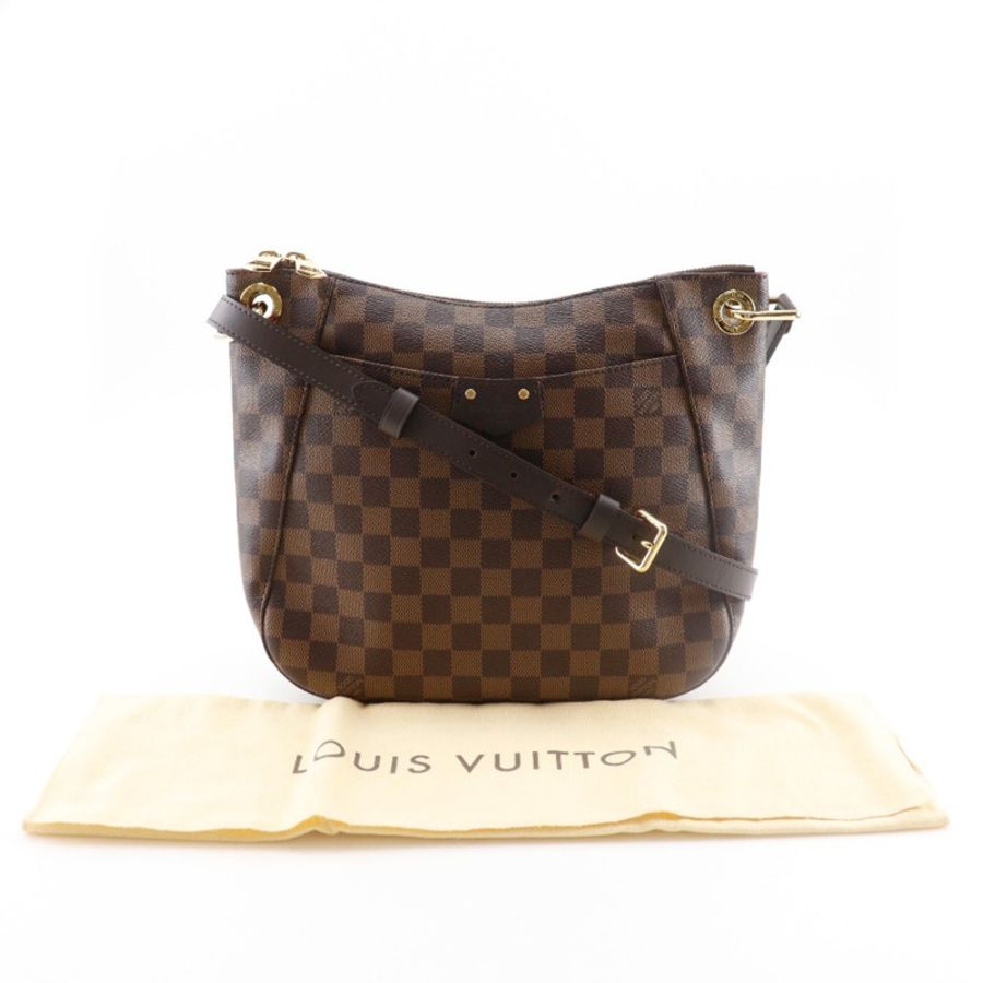 路易威登 Southbank 單肩包 N42230 Damier 帆布 2017 棕色 DR4127 A5 雙拉鍊女士-12