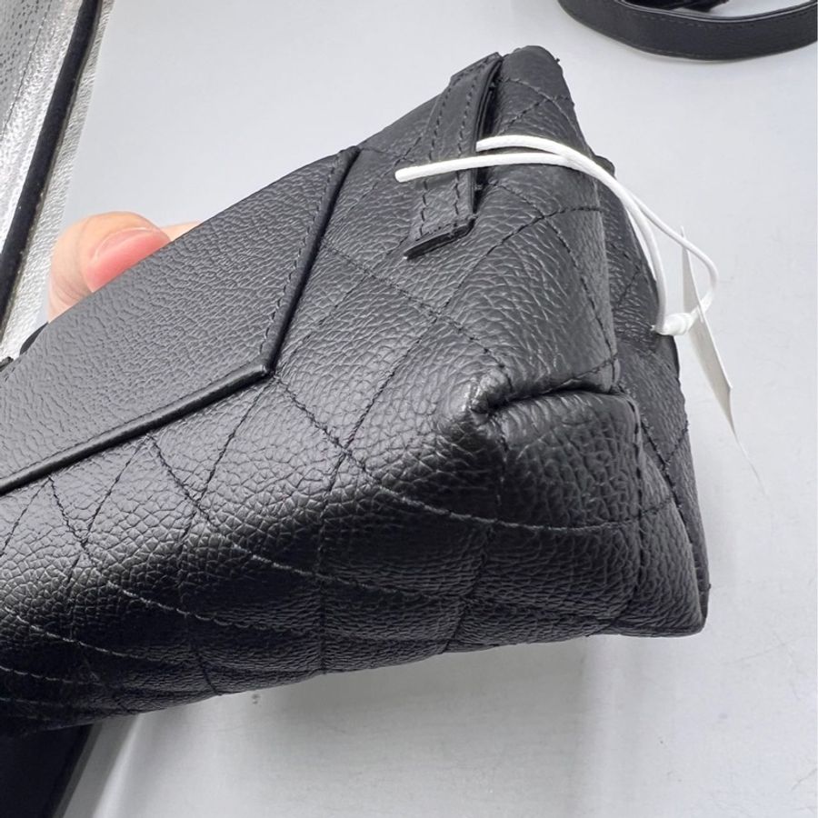 【稀有罕見✨全網最低價Chanel 2.55 waist bag黑銀魚子醬|腰包|胸包-17