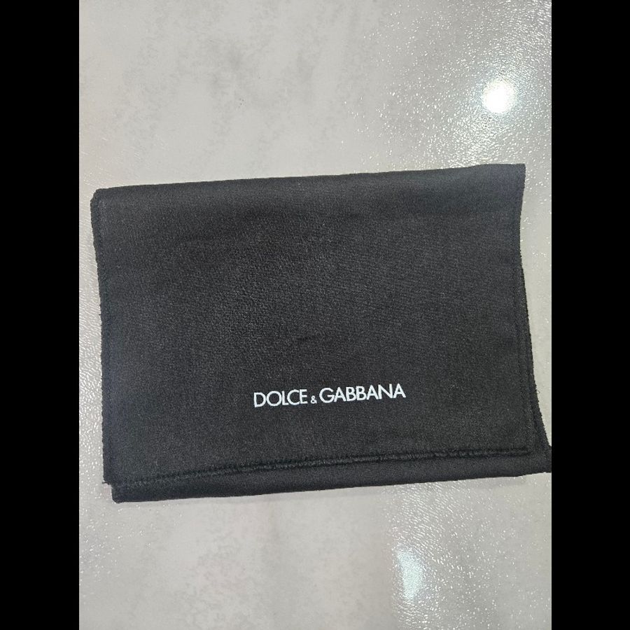 🛑每月特價下殺品🛑DOLCE & GABBANA掛繩錢包皇冠標誌 D&G 標誌頸帶 黑白條紋 粒面牛皮Dauphine錢包-4