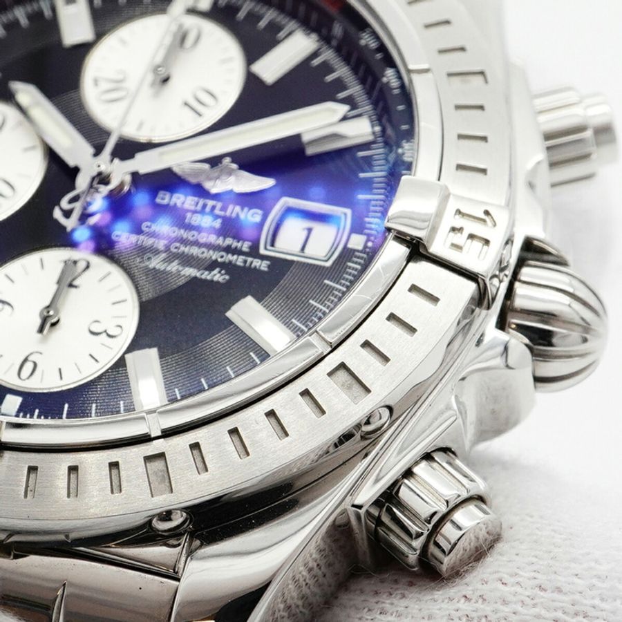 百年靈 Chronomat Evolution A13356 黑色錶盤男士腕錶-6