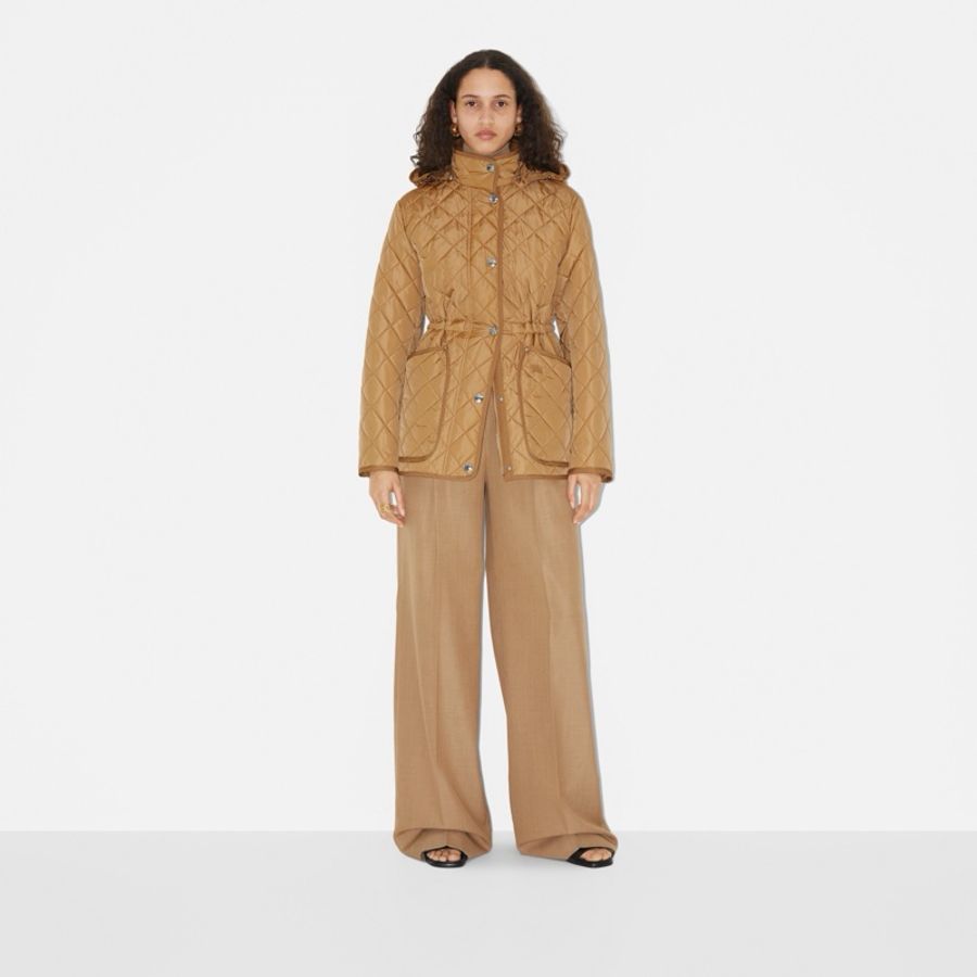 Burberry 女士 菱形絎縫棉服XS S M L XL-1