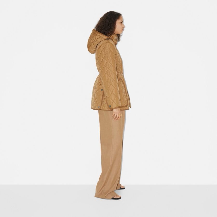 Burberry 女士 菱形絎縫棉服XS S M L XL-3