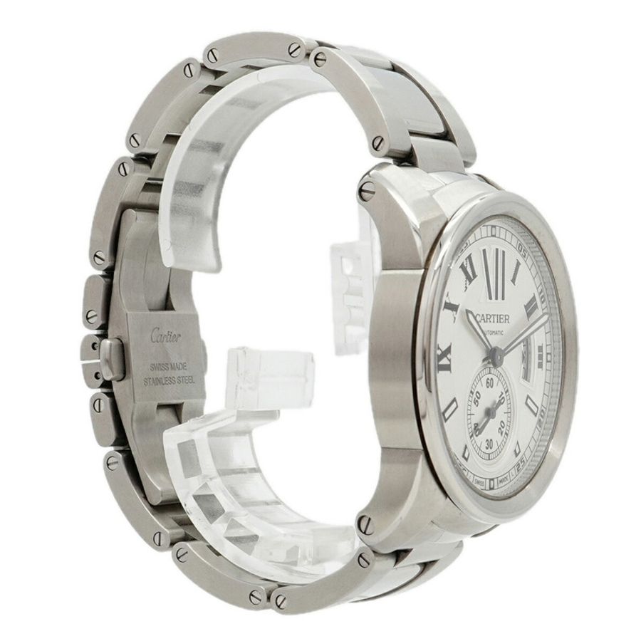 卡地亞 Calibre de LM W7100015 銀色錶盤男士腕錶-2