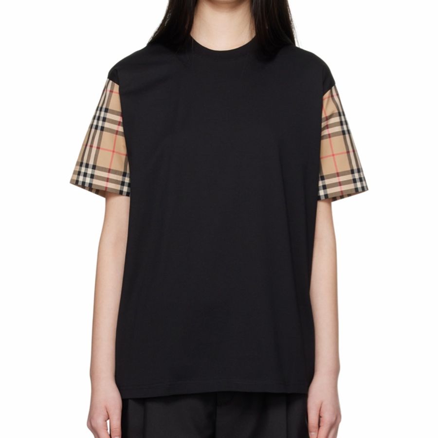Burberry 女士 Vintage 格紋衣袖T恤XXXS XXS XS S M L XL碼-4