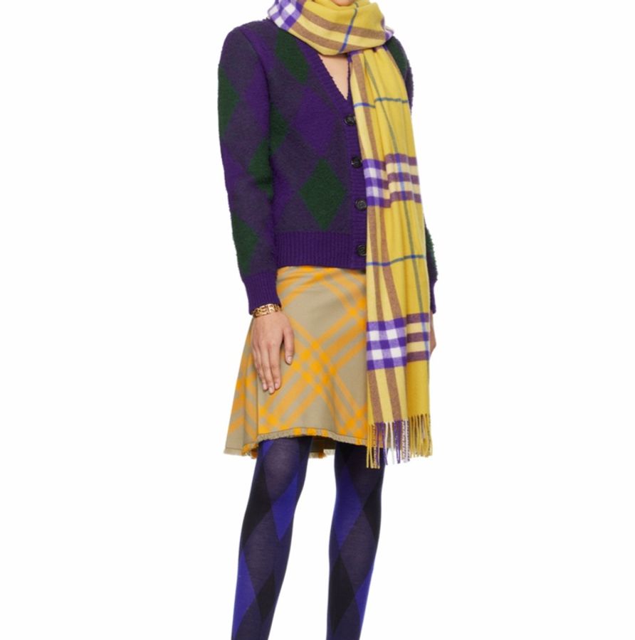 Burberry 女士 菱形圖案羊毛毛衣XXS XS S M碼-4