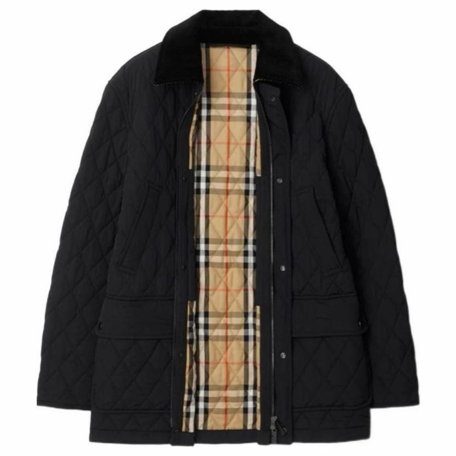 Burberry 女士 翻領絎縫棉服XXS XS S M L碼-1